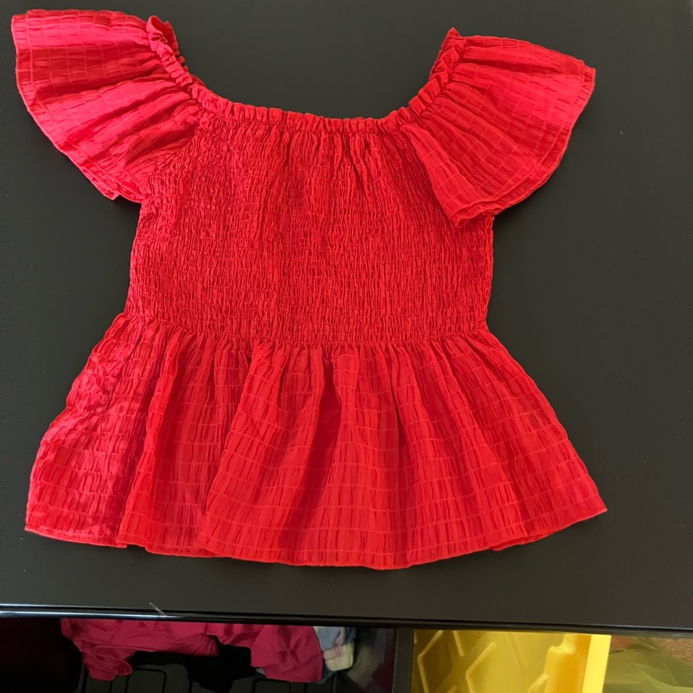 SHEIN Scarlet Off-Shoulder Blouse